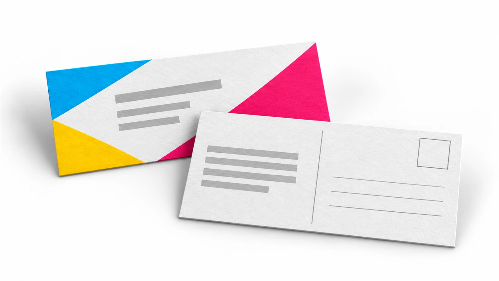 Individuell bedruckte Postkarte im Format DIN lang
